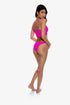 Luli Fama Amazonia Drawstring Halter Peek A Boo Cropped Top